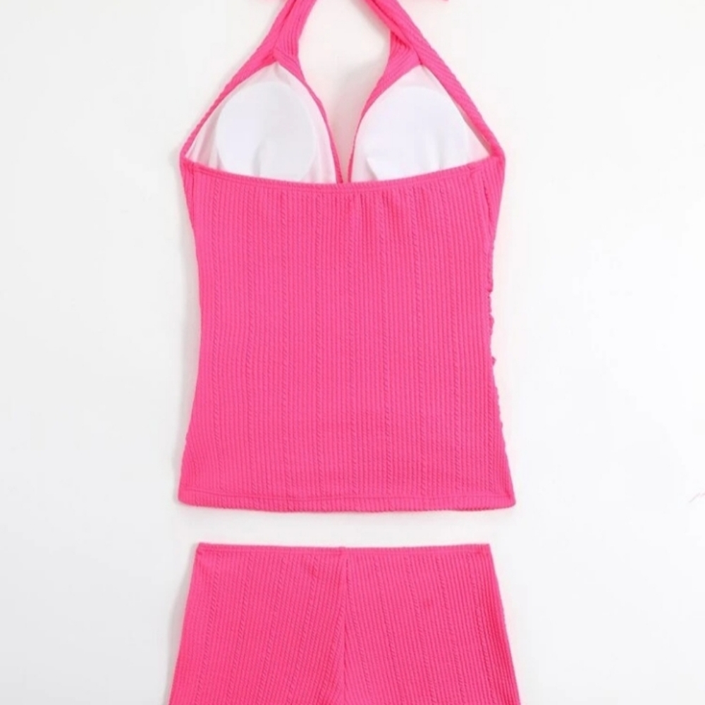 SHEIN PINK TANKINI TWO PIECE BATHING SUIT NWOT - Picture 5 of 9